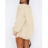 imagePRETTYGARDEN Womens Cardigan Sweaters 2025 Spring Fall Trendy Chunky Knit Outerwear Outfits Fashion Long Sleeve CardigansBeige