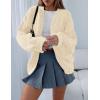 imagePRETTYGARDEN Womens Cardigan Sweaters 2025 Spring Fall Trendy Chunky Knit Outerwear Outfits Fashion Long Sleeve CardigansBeige