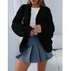 imagePRETTYGARDEN Womens Cardigan Sweaters 2025 Spring Fall Trendy Chunky Knit Outerwear Outfits Fashion Long Sleeve CardigansBlack
