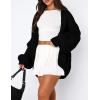 imagePRETTYGARDEN Womens Cardigan Sweaters 2025 Spring Fall Trendy Chunky Knit Outerwear Outfits Fashion Long Sleeve CardigansBlack