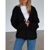 imagePRETTYGARDEN Womens Cardigan Sweaters 2025 Spring Fall Trendy Chunky Knit Outerwear Outfits Fashion Long Sleeve CardigansBlack