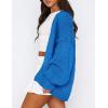 imagePRETTYGARDEN Womens Cardigan Sweaters 2025 Spring Fall Trendy Chunky Knit Outerwear Outfits Fashion Long Sleeve CardigansBlue