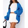 imagePRETTYGARDEN Womens Cardigan Sweaters 2025 Spring Fall Trendy Chunky Knit Outerwear Outfits Fashion Long Sleeve CardigansBlue