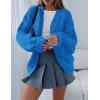 imagePRETTYGARDEN Womens Cardigan Sweaters 2025 Spring Fall Trendy Chunky Knit Outerwear Outfits Fashion Long Sleeve CardigansBlue