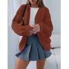 imagePRETTYGARDEN Womens Cardigan Sweaters 2025 Spring Fall Trendy Chunky Knit Outerwear Outfits Fashion Long Sleeve CardigansBrown Red