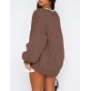imagePRETTYGARDEN Womens Cardigan Sweaters 2025 Spring Fall Trendy Chunky Knit Outerwear Outfits Fashion Long Sleeve CardigansCoffee