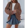 imagePRETTYGARDEN Womens Cardigan Sweaters 2025 Spring Fall Trendy Chunky Knit Outerwear Outfits Fashion Long Sleeve CardigansCoffee