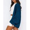 imagePRETTYGARDEN Womens Cardigan Sweaters 2025 Spring Fall Trendy Chunky Knit Outerwear Outfits Fashion Long Sleeve CardigansDark Blue