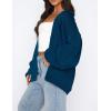 imagePRETTYGARDEN Womens Cardigan Sweaters 2025 Spring Fall Trendy Chunky Knit Outerwear Outfits Fashion Long Sleeve CardigansDark Blue