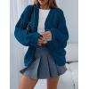 imagePRETTYGARDEN Womens Cardigan Sweaters 2025 Spring Fall Trendy Chunky Knit Outerwear Outfits Fashion Long Sleeve CardigansDark Blue