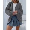 imagePRETTYGARDEN Womens Cardigan Sweaters 2025 Spring Fall Trendy Chunky Knit Outerwear Outfits Fashion Long Sleeve CardigansDark Grey
