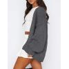 imagePRETTYGARDEN Womens Cardigan Sweaters 2025 Spring Fall Trendy Chunky Knit Outerwear Outfits Fashion Long Sleeve CardigansDark Grey