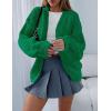 imagePRETTYGARDEN Womens Cardigan Sweaters 2025 Spring Fall Trendy Chunky Knit Outerwear Outfits Fashion Long Sleeve CardigansGreen