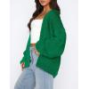 imagePRETTYGARDEN Womens Cardigan Sweaters 2025 Spring Fall Trendy Chunky Knit Outerwear Outfits Fashion Long Sleeve CardigansGreen