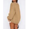 imagePRETTYGARDEN Womens Cardigan Sweaters 2025 Spring Fall Trendy Chunky Knit Outerwear Outfits Fashion Long Sleeve CardigansKhaki