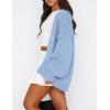imagePRETTYGARDEN Womens Cardigan Sweaters 2025 Spring Fall Trendy Chunky Knit Outerwear Outfits Fashion Long Sleeve CardigansLight Blue