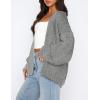 imagePRETTYGARDEN Womens Cardigan Sweaters 2025 Spring Fall Trendy Chunky Knit Outerwear Outfits Fashion Long Sleeve CardigansLight Grey
