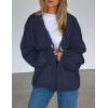 imagePRETTYGARDEN Womens Cardigan Sweaters 2025 Spring Fall Trendy Chunky Knit Outerwear Outfits Fashion Long Sleeve CardigansNavy