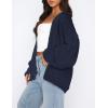 imagePRETTYGARDEN Womens Cardigan Sweaters 2025 Spring Fall Trendy Chunky Knit Outerwear Outfits Fashion Long Sleeve CardigansNavy
