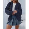 imagePRETTYGARDEN Womens Cardigan Sweaters 2025 Spring Fall Trendy Chunky Knit Outerwear Outfits Fashion Long Sleeve CardigansNavy