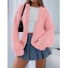 imagePRETTYGARDEN Womens Cardigan Sweaters 2025 Spring Fall Trendy Chunky Knit Outerwear Outfits Fashion Long Sleeve CardigansPink