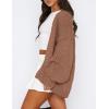 imagePRETTYGARDEN Womens Cardigan Sweaters 2025 Spring Fall Trendy Chunky Knit Outerwear Outfits Fashion Long Sleeve CardigansRed Camel