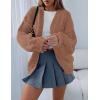 imagePRETTYGARDEN Womens Cardigan Sweaters 2025 Spring Fall Trendy Chunky Knit Outerwear Outfits Fashion Long Sleeve CardigansRed Camel