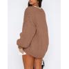 imagePRETTYGARDEN Womens Cardigan Sweaters 2025 Spring Fall Trendy Chunky Knit Outerwear Outfits Fashion Long Sleeve CardigansRed Camel