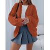 imagePRETTYGARDEN Womens Cardigan Sweaters 2025 Spring Fall Trendy Chunky Knit Outerwear Outfits Fashion Long Sleeve CardigansRust Red