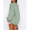 imagePRETTYGARDEN Womens Cardigan Sweaters 2025 Spring Fall Trendy Chunky Knit Outerwear Outfits Fashion Long Sleeve CardigansSage Green