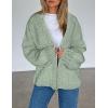 imagePRETTYGARDEN Womens Cardigan Sweaters 2025 Spring Fall Trendy Chunky Knit Outerwear Outfits Fashion Long Sleeve CardigansSage Green