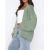imagePRETTYGARDEN Womens Cardigan Sweaters 2025 Spring Fall Trendy Chunky Knit Outerwear Outfits Fashion Long Sleeve CardigansSage Green