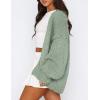 imagePRETTYGARDEN Womens Cardigan Sweaters 2025 Spring Fall Trendy Chunky Knit Outerwear Outfits Fashion Long Sleeve CardigansSage Green