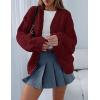 imagePRETTYGARDEN Womens Cardigan Sweaters 2025 Spring Fall Trendy Chunky Knit Outerwear Outfits Fashion Long Sleeve CardigansWine Red