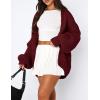 imagePRETTYGARDEN Womens Cardigan Sweaters 2025 Spring Fall Trendy Chunky Knit Outerwear Outfits Fashion Long Sleeve CardigansWine Red