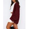 imagePRETTYGARDEN Womens Cardigan Sweaters 2025 Spring Fall Trendy Chunky Knit Outerwear Outfits Fashion Long Sleeve CardigansWine Red