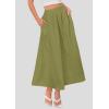 imagePRETTYGARDEN Womens Maxi Skirts 2025 Summer Trendy Ruffle High Waisted Casual Long Flowy Skirt with PocketsArmy Green