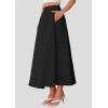 imagePRETTYGARDEN Womens Maxi Skirts 2025 Summer Trendy Ruffle High Waisted Casual Long Flowy Skirt with PocketsBlack