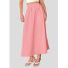 imagePRETTYGARDEN Womens Maxi Skirts 2025 Summer Trendy Ruffle High Waisted Casual Long Flowy Skirt with PocketsPink