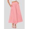 imagePRETTYGARDEN Womens Maxi Skirts 2025 Summer Trendy Ruffle High Waisted Casual Long Flowy Skirt with PocketsPink