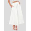imagePRETTYGARDEN Womens Maxi Skirts 2025 Summer Trendy Ruffle High Waisted Casual Long Flowy Skirt with PocketsWhite