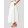imagePRETTYGARDEN Womens Maxi Skirts 2025 Summer Trendy Ruffle High Waisted Casual Long Flowy Skirt with PocketsWhite
