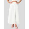 imagePRETTYGARDEN Womens Maxi Skirts 2025 Summer Trendy Ruffle High Waisted Casual Long Flowy Skirt with PocketsWhite