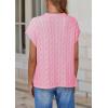 imagePRETTYGARDEN Womens Sweater Vest 2025 Summer Short Sleeve Tops Casual Crewneck Knit Pullover Trendy Spring OutfitsPink