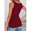 imagePRETTYGARDEN Womens Ribbed Tank Tops Summer 2025 Open Front Button Down Sleeveless Shirts Going Out Spring Fashion Vest TopsWine Red