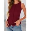 imagePRETTYGARDEN Womens Ribbed Tank Tops Summer 2025 Open Front Button Down Sleeveless Shirts Going Out Spring Fashion Vest TopsWine Red