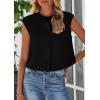 imagePRETTYGARDEN Womens Suit Vest Crop Tops 2025 Summer Dressy Business Casual Work Office Clothes Trendy Blazer WaistcoatBlack