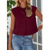 imagePRETTYGARDEN Womens Suit Vest Crop Tops 2025 Summer Dressy Business Casual Work Office Clothes Trendy Blazer WaistcoatWine Red