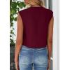 imagePRETTYGARDEN Womens Suit Vest Crop Tops 2025 Summer Dressy Business Casual Work Office Clothes Trendy Blazer WaistcoatWine Red