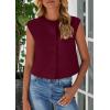 imagePRETTYGARDEN Womens Suit Vest Crop Tops 2025 Summer Dressy Business Casual Work Office Clothes Trendy Blazer WaistcoatWine Red